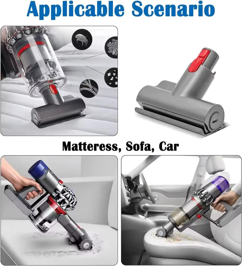 Mini motorisierter Werkzeug-Pinselaufsatz für Dyson Staubsauger V7 V8 V10 V11 V15 in Grau - Bild 4