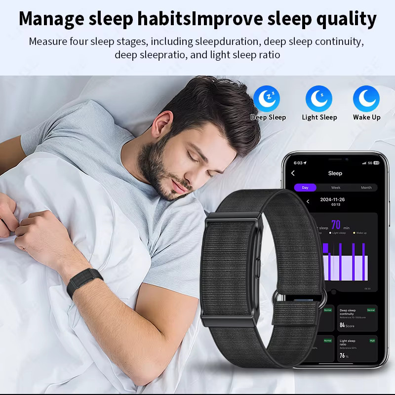LIGE Smart Fitness Tracker Armband in Schwarz für Damen und Herren mit Herzfrequenzmessung, Schlafüberwachung, Anruf-Erinnerung und Wasserdichtigkeit - Bild 4