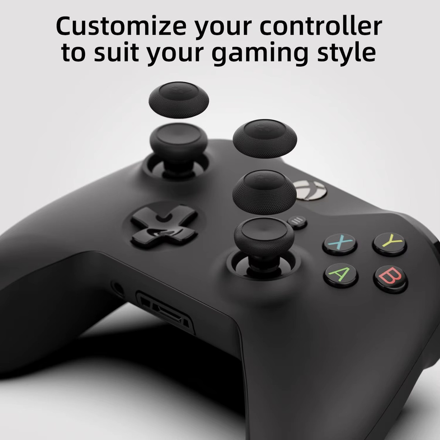 Skull & Co. Skin, CQC und FPS Daumengriff-Set mit Joystick-Kappen für Nintendo Switch Lite, Lite Grey - Bild 2