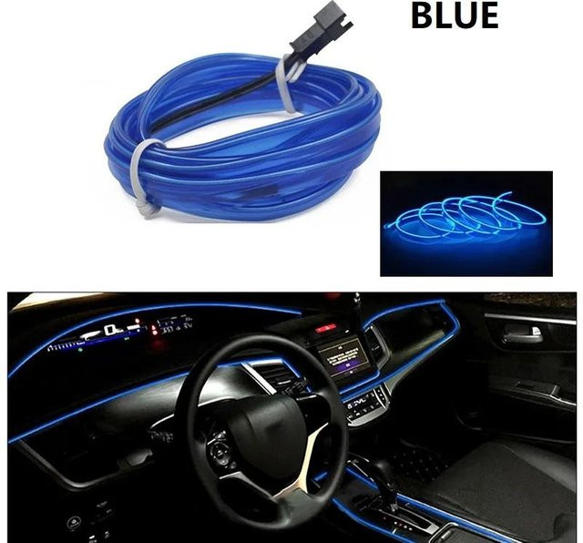 MnnWuu RGB LED Neon-Innenbeleuchtung für dein Auto, flexibles LED-Licht mit Controller und USB-Anschluss, Multicolour - Bild 1
