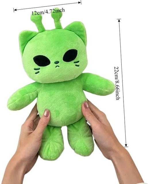 Yiran toy Alien-Katzen-Stofftier, Plüschtier, Grün - Bild 1