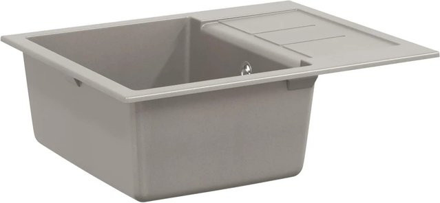 vidaXL Waschbecken aus Granitkomposit in Grau, B/T: 62 x 50 cm - Bild 1