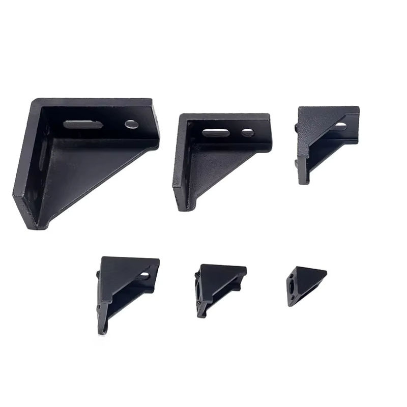 Odavis Eckwinkel-Fitting aus Aluminium für industrielle Aluminiumprofile, Schwarz Matt, 10 Stück - Bild 5