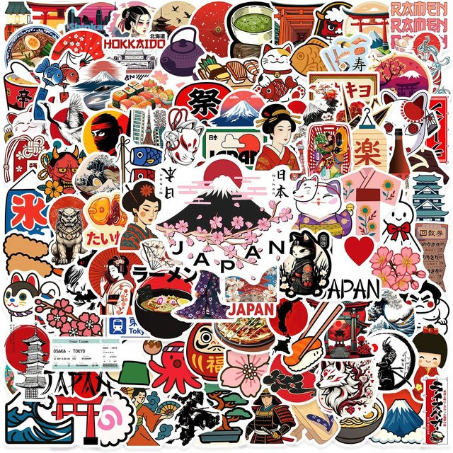 100 Stück Cartoon Japan Kleine Frische PVC-Aufkleber in Multicolour für DIY-Dekoration und Scrapbooking - Bild 1