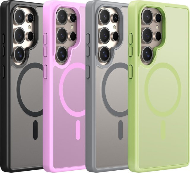 DUX DUCIS Schutzhülle für Samsung Galaxy S25 Ultra, S25 Plus und S25 mit magnetischer Rückseite in Grau und Multicolour, unterstützt magnetisches Laden - Bild 1