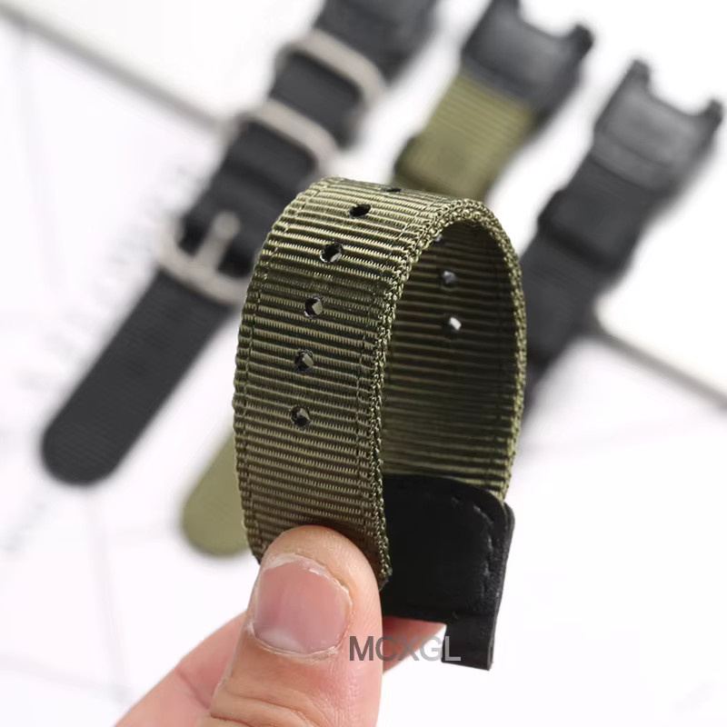 Casio Uhrenarmband, Nylon, Schwarz, Unisex - Bild 5