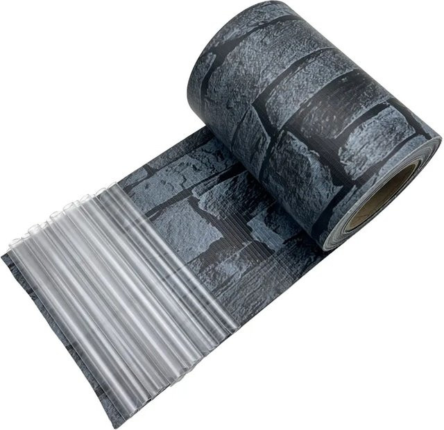 Karat PVC Sichtschutzstreifen für Gartenzäune, blickdicht, Farbe: Grau, Breite: 19 cm, Länge: 35 m - Bild 1