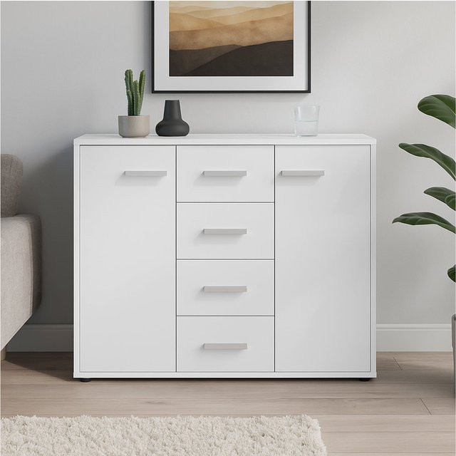 HTI-Living Sideboard Nina modern mit 4 Schubladen in Weiß - Bild 1