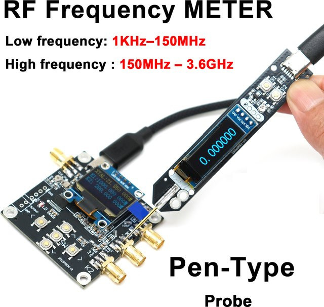 DYKBmetered Sondenfrequenzmesser RF-Signaltester für 1KHz bis 3,6GHz in Schwarz - Bild 1
