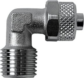 Riegler Winkeleinschraubverschraubung value line R 1/8 a., Messing, Silber, Schl. 6/4 - Bild 1