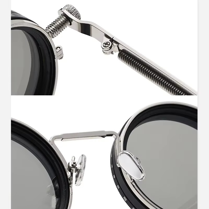 Blanche Michelle Sonnenbrille, Rund, Vollrand, Metall, Unisex - Bild 3