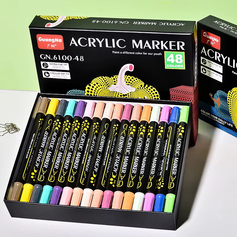 GN 12-84 Acrylmarker-Stifte mit Doppelspitze in Multicolor für DIY Graffiti und Kunst auf Stein, Holz, Metall und Leinwand - Bild 2