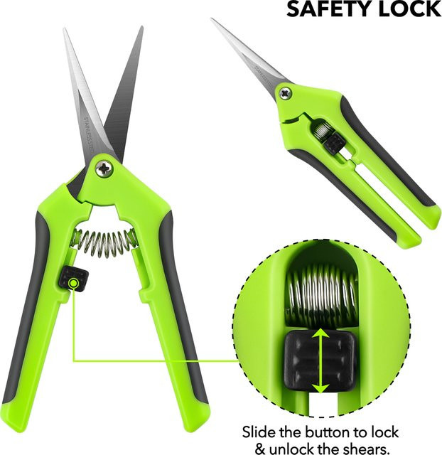 Ergonomische Bastelschere mit Federunterstützung aus Edelstahl in Grün - Bild 1