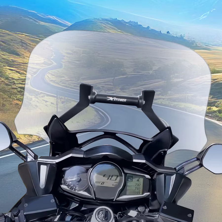 Xracingmoto Motorrad GPS Navigation Halterung und Telefon Ständer für Yamaha FJR1300, Schwarz - Bild 5