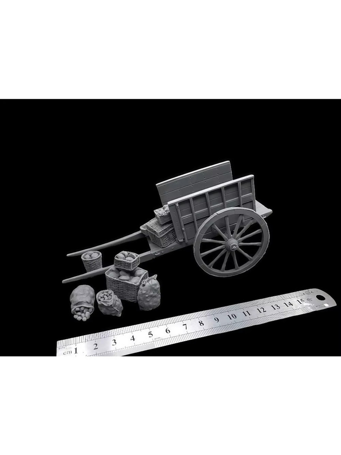 EVANOVM Europäisches landwirtschaftliches Kutschenmodell, Modellbausatz, 1/35, aus Harz - Bild 3