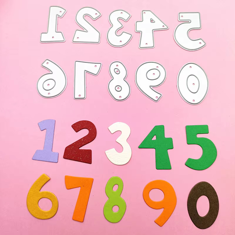 Quadratische Metall-Schneidwerkzeuge mit Zahlen und Alphabet für Scrapbooking, Kartenherstellung und DIY-Bastelarbeiten in Multicolour - Bild 2