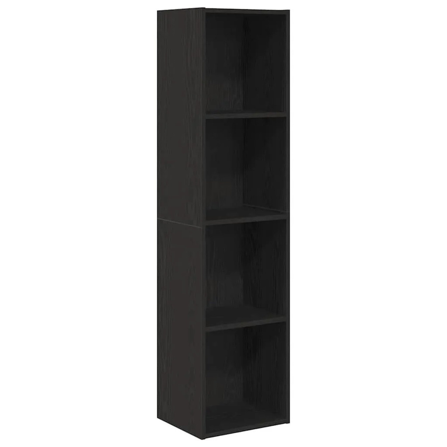 vidaXL Bücherregal in Schwarz und Eichen-Optik aus Holzwerkstoff für Wohnzimmer oder Büro, B/T/H: 143 x 30 x 36 cm - Bild 2