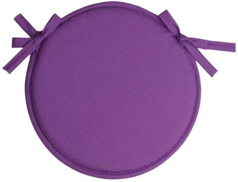 Rundes Sitzkissen aus Schaumstoff in Violett, Durchmesser: 30 cm - Bild 1