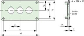 Eaton Einbautableau für NOT-AUS-Taster M22-E4 in Grau mit IP65 Schutzart und Aluminiumgehäuse - Bild 1