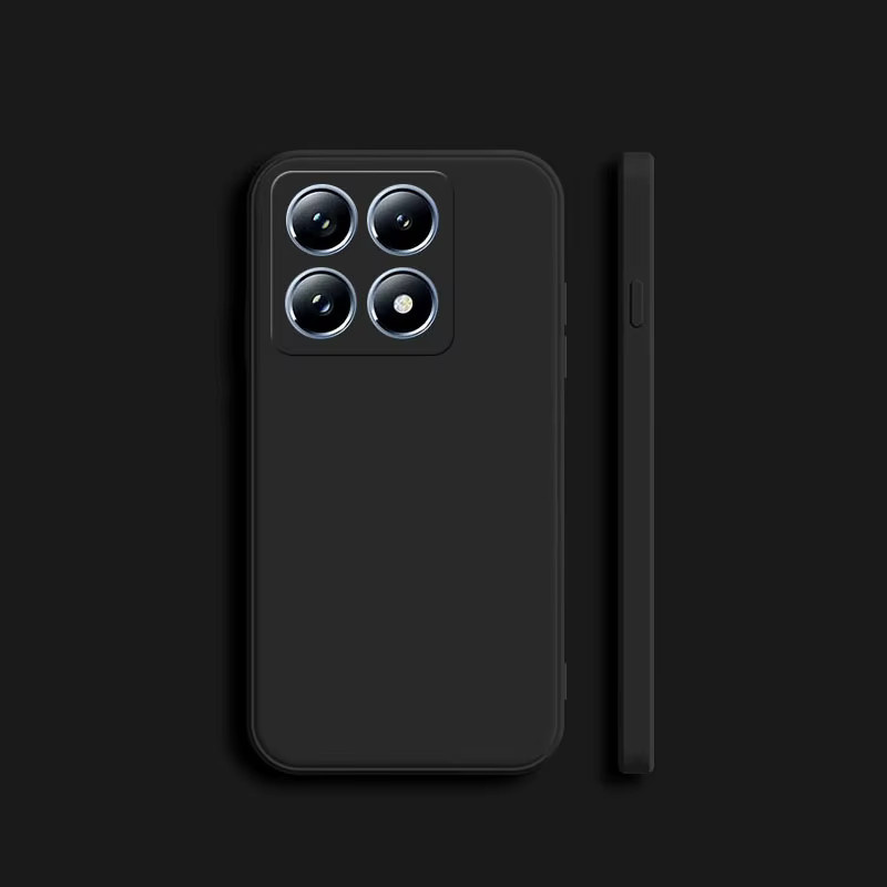 Quadratische Silikon-Schutzhülle für Xiaomi Mi 14T, 14T Pro, 15T und 15T Pro in Grau - Bild 3