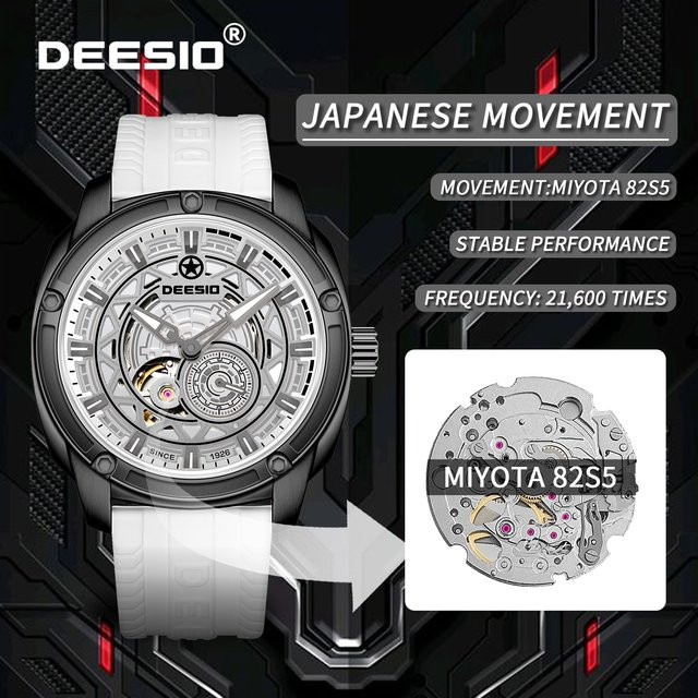 Deesio Armbanduhr, Automatik, Edelstahl, Silber, Herren - Bild 1