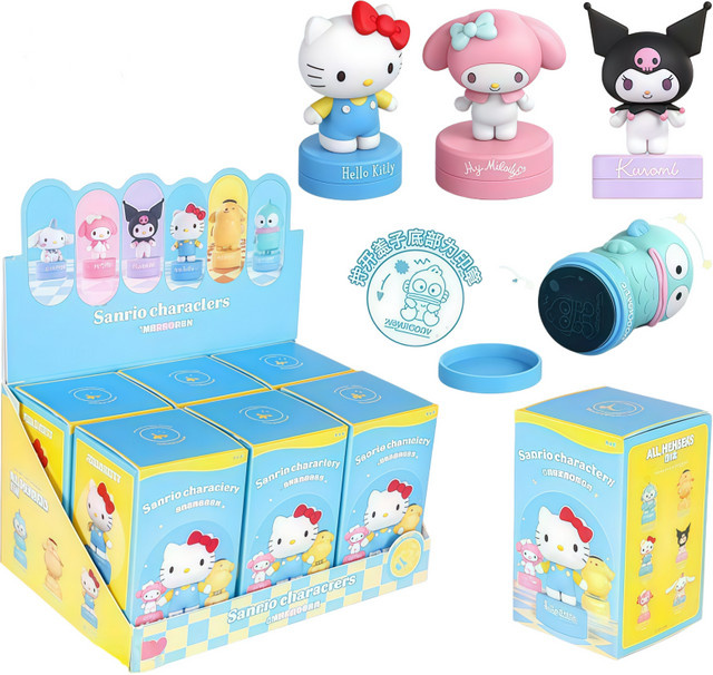 Sanrio Family Siegel-Blindbox-Puppe, Hello Kitty, Kuromi, Hangyodon, My Melody, Trendfigur - Bild 1