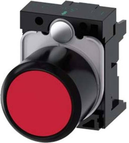 Siemens Drucktaster 3SU1200-0EB20-0AA0 in Rot, Durchmesser: 29,5 mm, Höhe: 40 mm, Schutzart IP66 IP67 IP69/IP69K - Bild 1
