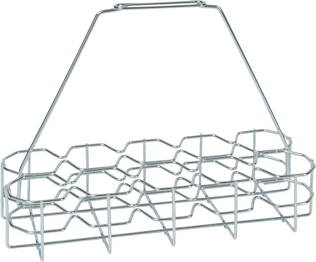 Ich-Zapfe Glasträger für 10 Gläser Getränke- und Geschirrkorb aus verzinktem Metall in Silber B/T/H: 40,0 x 16,5 x 29,0 cm - Bild 1