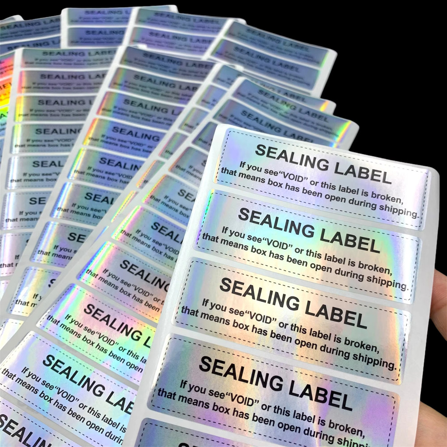Reißfeste Versiegelungsetiketten als manipulationssichere Einwegaufkleber für Geschenkboxen und kommerzielle Verpackungen, 50 Stück - Bild 4