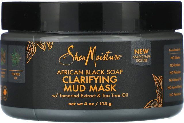SheaMoisture Afrikanische Schwarze Seife Klärende Schlamm-Schönheitsmaske, 113 g, Teebaumöl - Bild 1