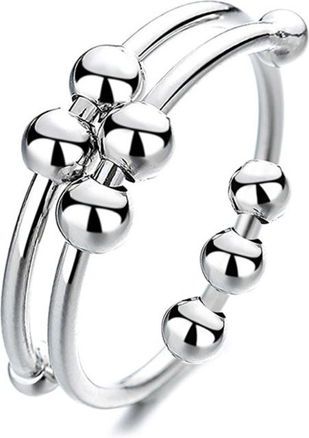 Offener Angstring Edelstahl, Perle, Weiß, Unisex - Bild 1