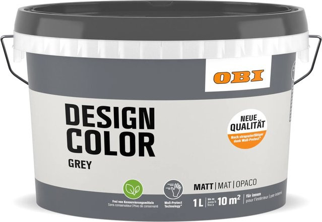 OBI Design Color Dispersionsputz wasserbasiert in Grau - Bild 1