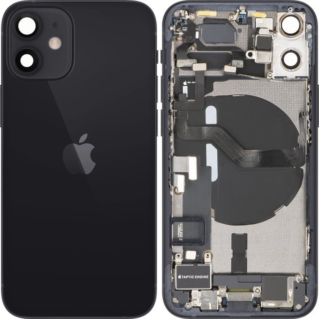 Apple iPhone 12 mini Akkudeckel mit Mittelgehäuse in Schwarz (Refurbished) - Bild 1