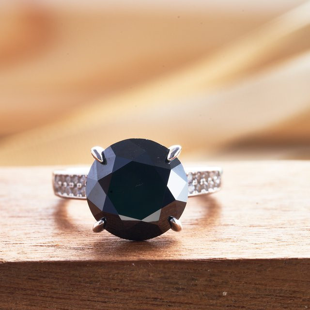 BIJOX STORY Moissanit-Ring, 925 Silber, Schwarz, Unisex - Bild 1