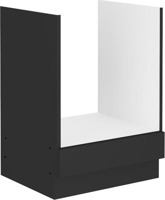 Küchen Herdunterschrank SIENA Schwarz Matt Breite: 60 cm - Bild 1
