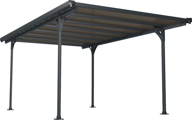 Palram Canopia Carport Verona 5000 Aluminium in Grau, B/T/H: 500 x 297 x 218 cm - Bild 1