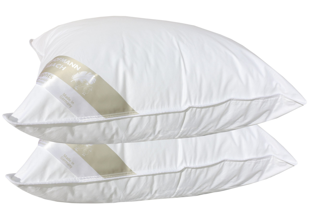 2er-Set Betten Hofmann Basic Allergiker Faserkissen, Weiß, B/B: 60 x 60 cm - Bild 1