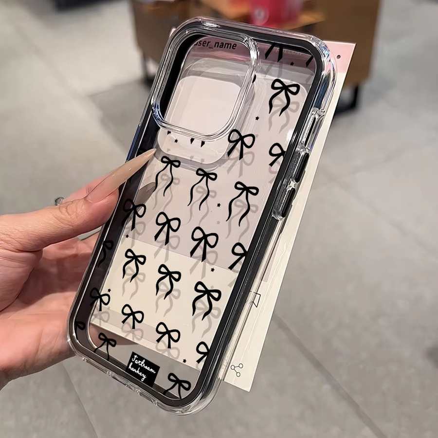 Transparente Samsung Handyhülle mit pinker Schleife, stoßfeste 2-in-1 Schutzhülle für Samsung Galaxy S26 Ultra S25 S24 A57 A56 A36 A37 A16 A17 A26 A07 A06 A05 - Bild 4