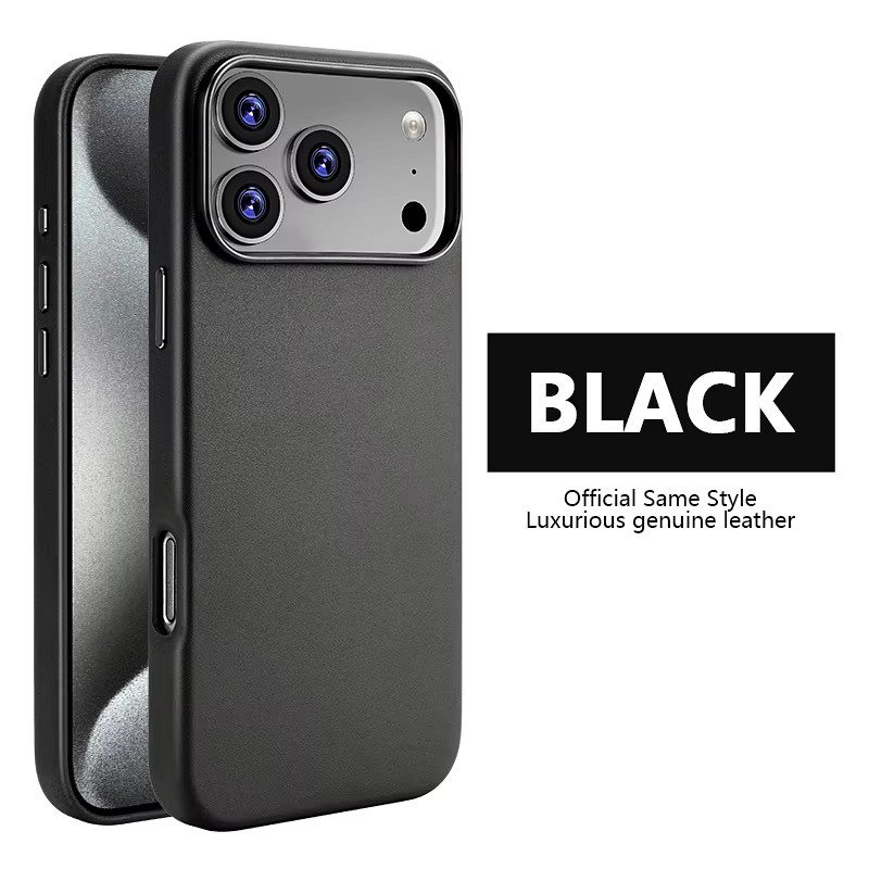 Apple Original Magnetisches Lederetui für iPhone 13, 14, 15, 16 Pro Max und 17 Pro Max in Blau mit MagSafe Unterstützung - Bild 2