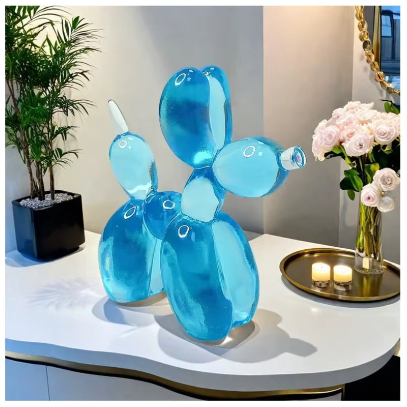DEANSEN Ballon Hund Statue aus Harz in Multicolor als kreatives Desktop Ornament für dein Wohnzimmer - Bild 3