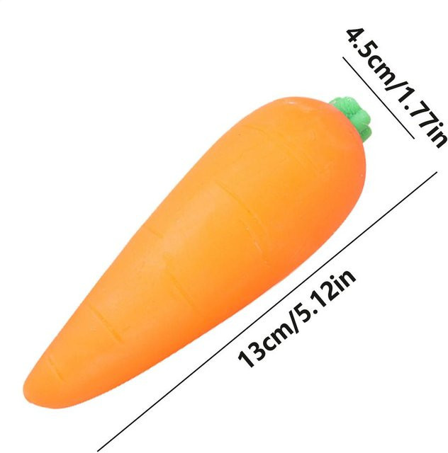 Karottenförmiger Slow-Rebound Stressabbauball, Karotten-Quetschspielzeug, orange - Bild 1