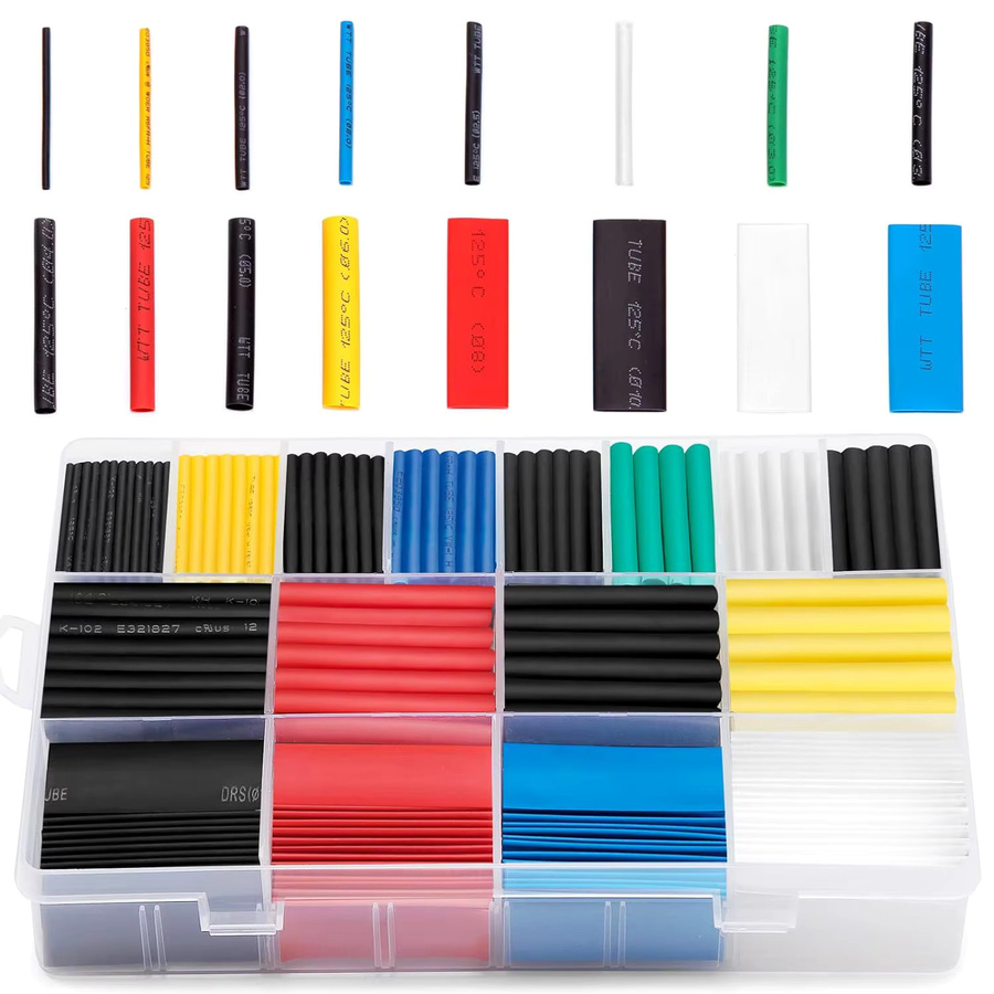 AOKIN Schrumpfschlauch-Set mit 580 Stück in 6 Farben und 11 Größen für Kabel und Draht, Multicolour - Bild 4
