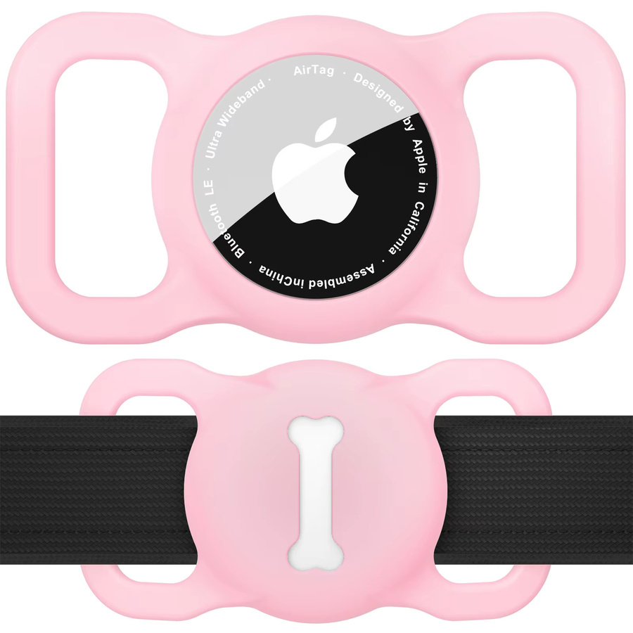 Silikon-Schutzhülle für Apple AirTag in Grün als Halsbandabdeckung für Haustiere wie Hund oder Katze - Bild 1