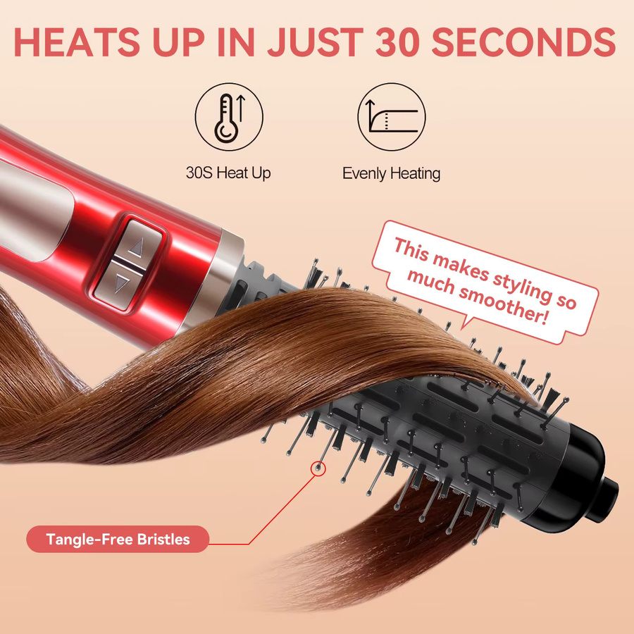 Hatteker Automatischer Rotierender Heißluftkamm, Haarstyling-Föhnkamm - Bild 6