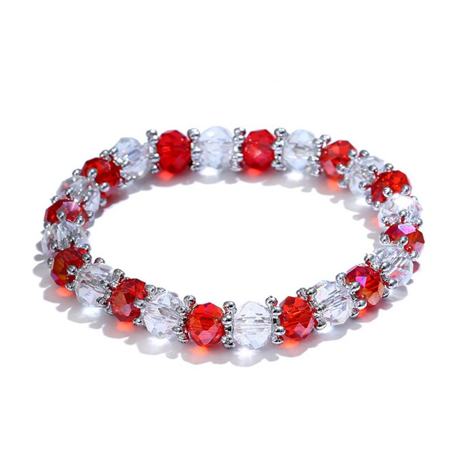 SILVERHOO Perlen-Armband, Armreif, rot, Damen, Perle, Kristall - Bild 4