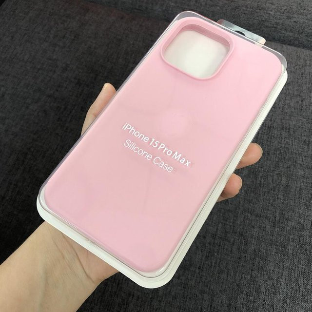 KH Liquid Silikon Schutzhülle für iPhone 15 14 13 12 11 Pro Max Plus XR XS weiche Gel-Gummi Handyhülle in Pink - Bild 1