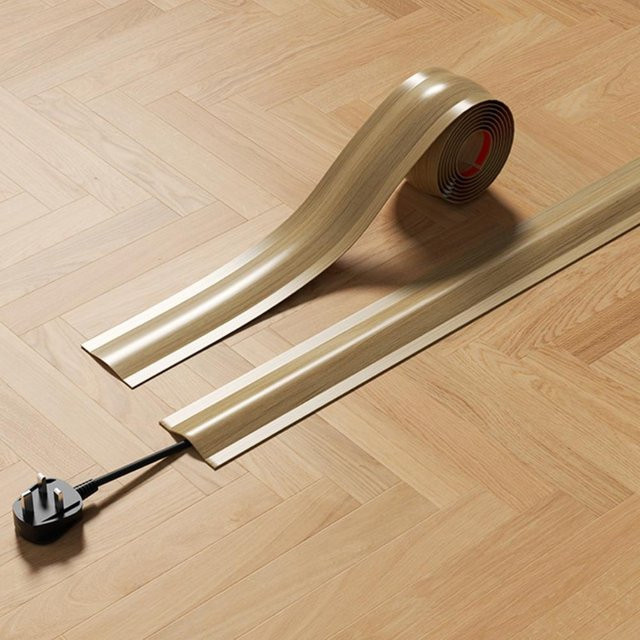Trend Aura Kabelabdeckung selbstklebend in Braun für flexibles Kabelmanagement im Innenbereich - Bild 1