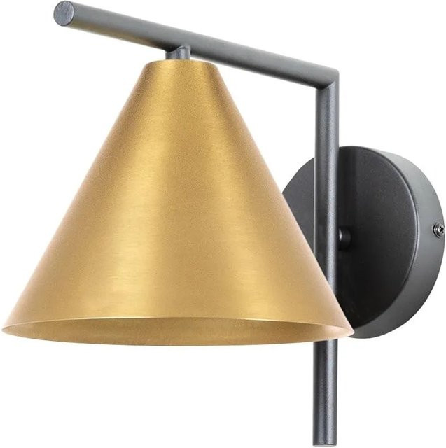 ARTE LAMP LED Wandleuchte aus Metall im Loft-Design, Schwarz und Gold/Messing - Bild 1