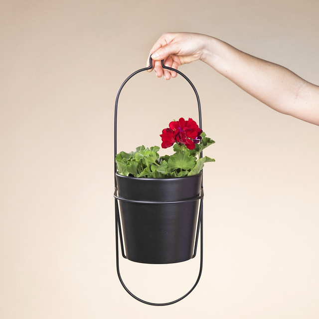 Metall Balkontopfhänger von BLUME2000 in Schwarz - Bild 1