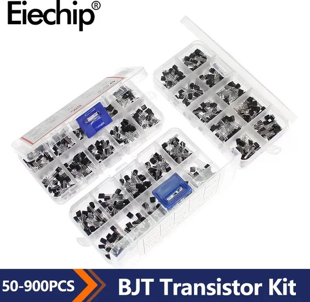 BJT-Transistor-Kit mit NPN und PNP Triodentransistoren im TO92 Gehäuse, Schwarz - Bild 1